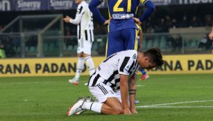 Dybala en el duelo entre la Juventus y el Hellas Verona