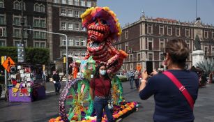 Decoraciones por Día de Muertos en la CDMX