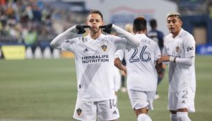 Chicharito en partido con el Galaxy