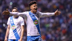 Maximiliano Araújo tras anotar gol a favor del Puebla