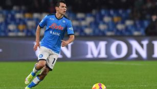 Hirving 'Chucky' Lozano en acción con el Napoli