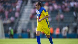 Cuauhtémoc Blanco jugando partido de 'Leyendas' ante Chivas