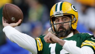 Aaron Rodgers en un juego de NFL 