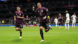 Funes Mori tras anotar gol con la Selección Mexicana