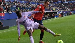 Ousmane Dembélé en acción con el Barcelona