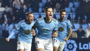 Jugadores del Celta celebrando un gol