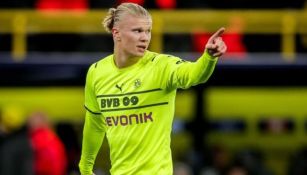 Haaland en un partido del Borussia Dortmund