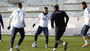 Jugadores del PSG durante un entrenamiento