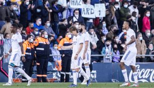 Jugadores del Real Madrid en lamento