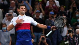 Djokovic celebra en un partido