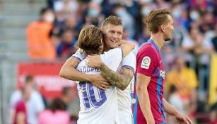 Jugadores del Real Madrid celebrando el triunfo