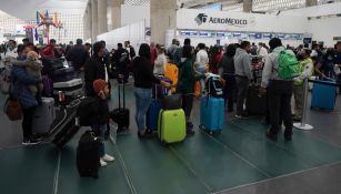 Vuelos cancelados en el AICM