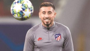 Héctor Herrera en un entrenamiento con el Atlético de Madrid 