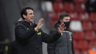 Unai Emery durante un partido con el Villarreal