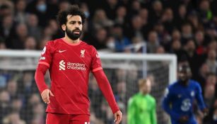 Mohamed Salah durante un partido con Liverpool