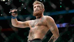 Conor McGregor tras ganar un combate 