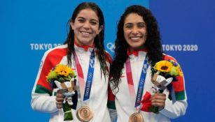 Alejandra Orozco y Gabriela Agúndez, tras ganar su medalla