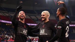 Sergio Ramos, Icardi y Kehrer celebrando un gol a favor