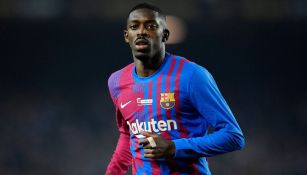 Ousmane Dembélé jugando partido con el FC Barcelona