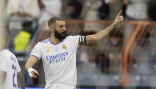 Benzema, jugador del Real Madrid celebrando un gol 