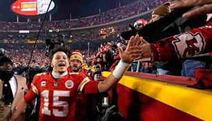 Mahomes celebrando el pase a Final de Conferencia 