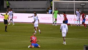 El festejo del gol de Costa Rica