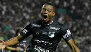 Harold Preciado en festejo con Deportivo Cali