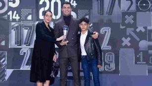 Cristiano Ronaldo, Georgina y Cristiano Jr. en la entrega de los premios The Best