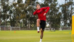 Salcedo en su primer entrenamiento con el Toronto