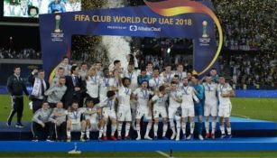 Real Madrid festeja tras ganar el Mundial de Clubes 2018