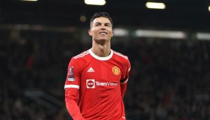 Cristiano Ronaldo jugando partido con el Manchester United