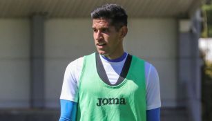 Luis Abram durante un entrenamiento con Cruz Azul