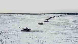 Tanques Rusos manobriando sobre Bielorrusia