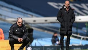 Marcelo Bielsa y Pep Guardiola dirigiendo