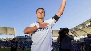 Chicharito tras un partido del Galaxy