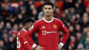 Cristiano Ronaldo en un juego del Manchester United