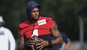 Deshaun Watson en un entrenamiento de los Texans