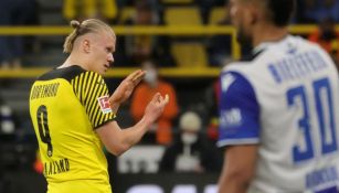 Erling Haaland en acción con el Dortmund