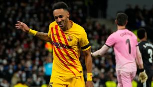 Pierre-Emerick Aubameyang en festejo con Barcelona