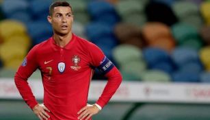 Cristiano Ronaldo jugando partido con la Selección de Portugal