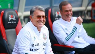 Gerardo Martino durante un juego de México 