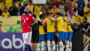 Arturo Vidal en derrota vs Brasil