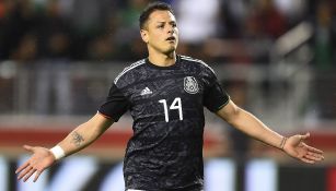 Javier 'Chicharito' Hernández festejando gol con la Selección Mexicana