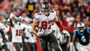 Rob Gronkowski en un partido de los Buccaneers