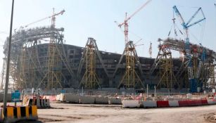 Construcción del estadio en Al Lusail