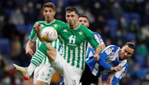 Rodríguez en un partido con Betis