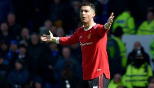 Cristiano Ronaldo en un partido del Manchester United