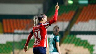 Alicia Cervantes durante un partido con Chivas