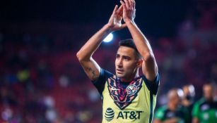 Luis Fuentes en un partido del América