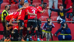 Jugadores del Mallorca festejando un gol